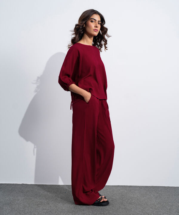 Seersucker Pull-On Trousers