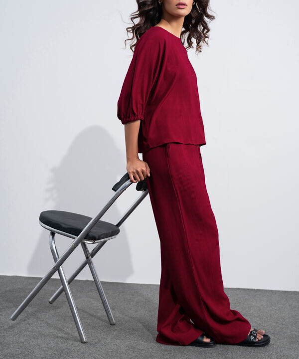 Seersucker Pull-On Trousers