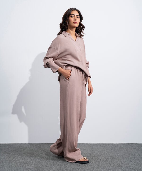 Seersucker Pull-On Trousers