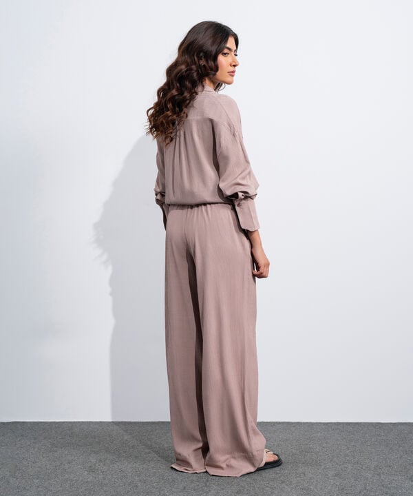 Seersucker Pull-On Trousers