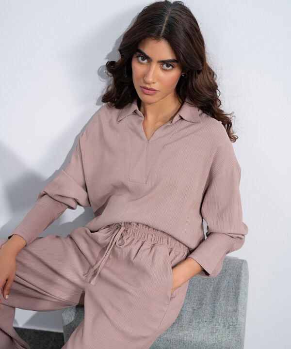 Seersucker Pull-On Trousers