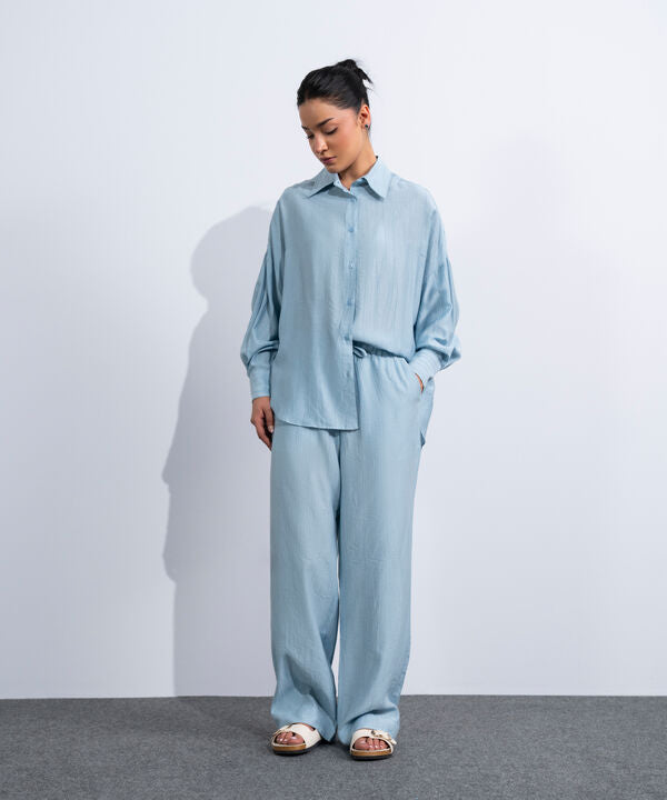 Textured Pull-On Trousers