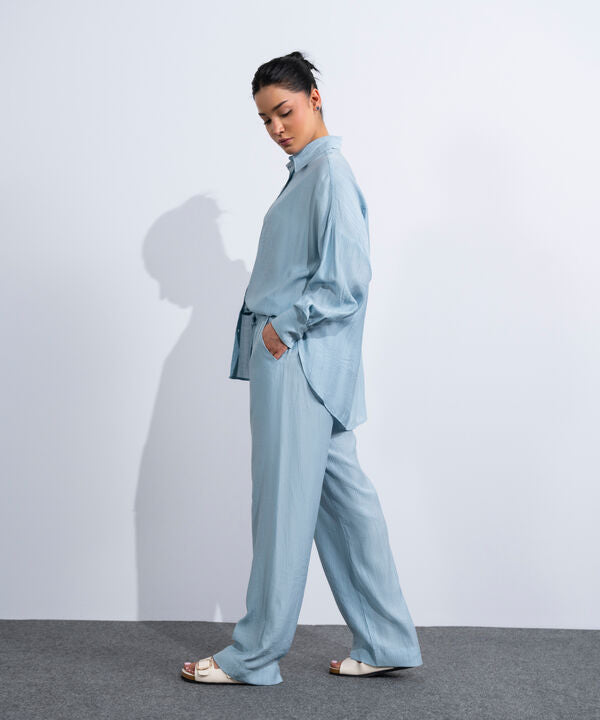 Textured Pull-On Trousers