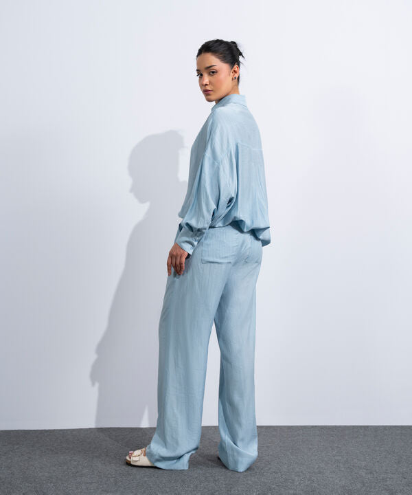 Textured Pull-On Trousers