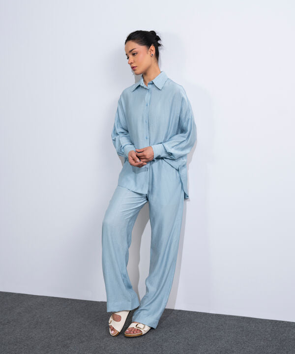 Textured Pull-On Trousers