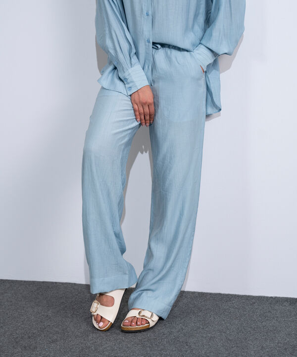 Textured Pull-On Trousers