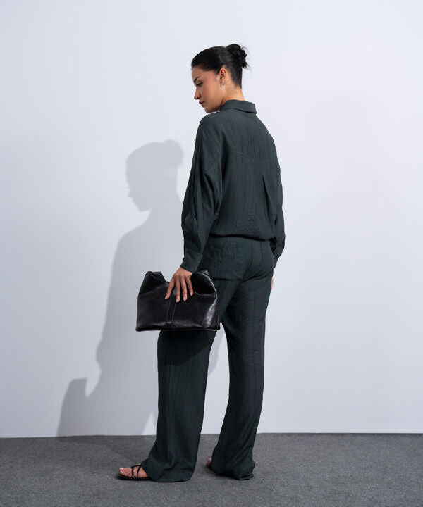 Textured Pull-On Trousers