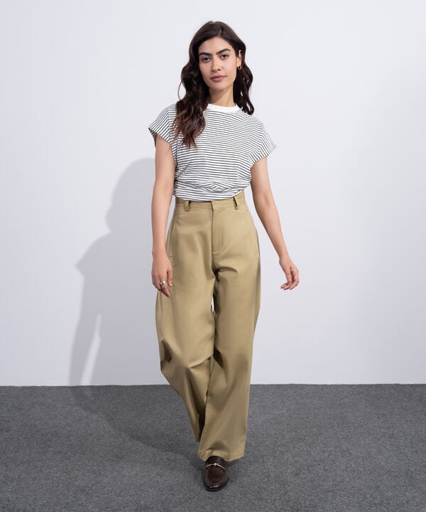 Barrel Fit Chino Trousers
