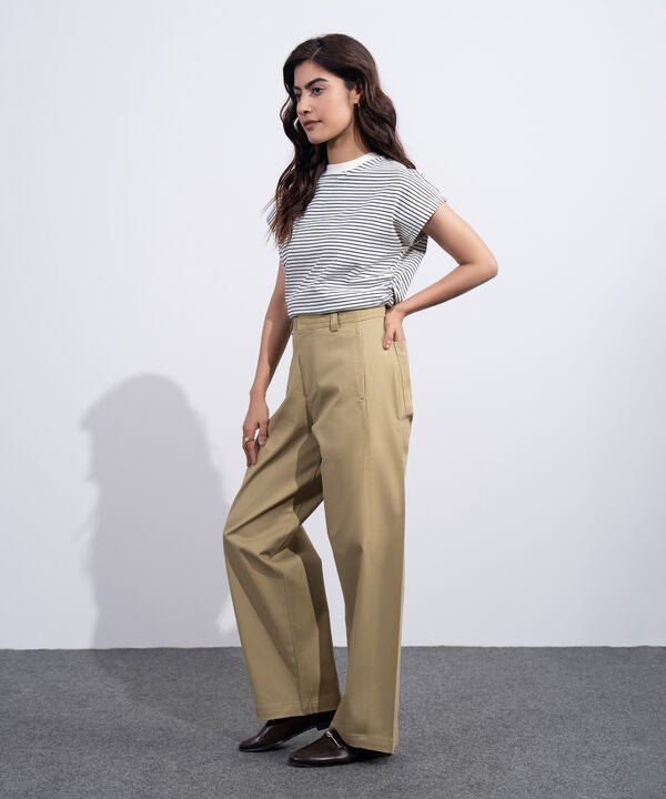 Barrel Fit Chino Trousers