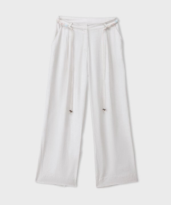 Straight Fit Pleated Trousers