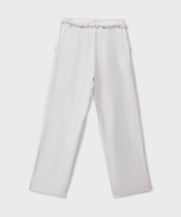 Straight Fit Pleated Trousers
