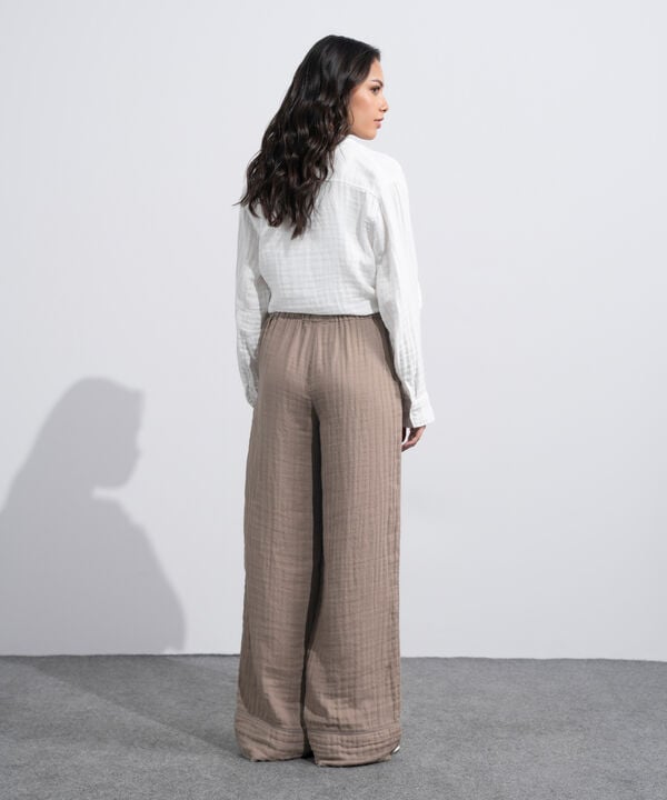 Cotton Muslin Pull-On Trousers