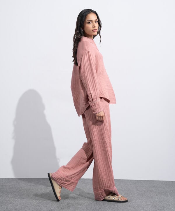 Cotton Muslin Pull-On Trousers