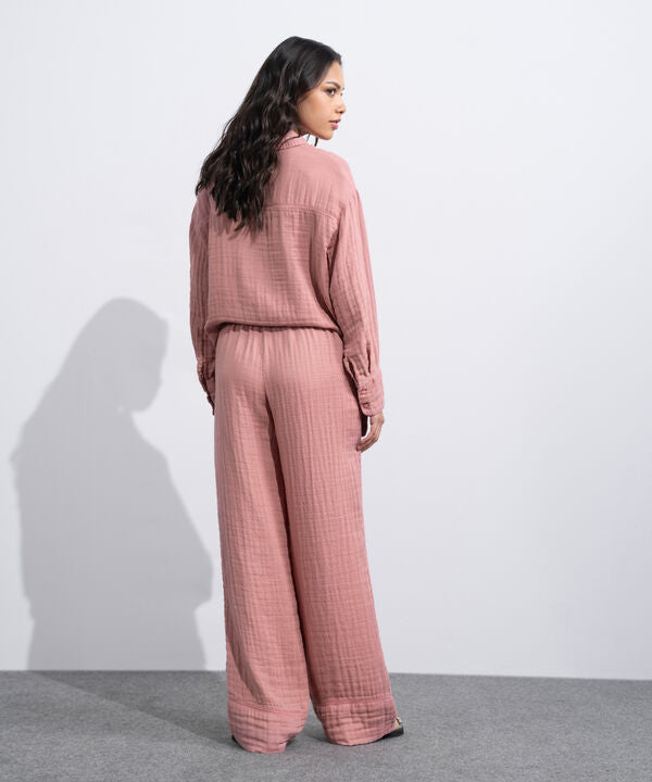 Cotton Muslin Pull-On Trousers
