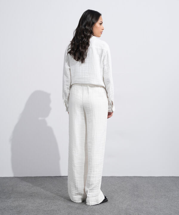 Cotton Muslin Pull-On Trousers