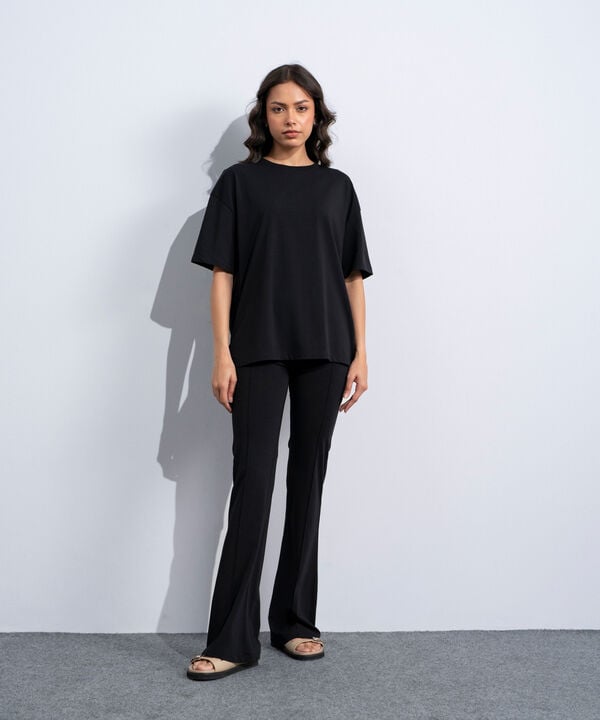 Stretchy Flared Trousers