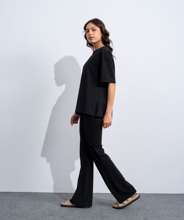 Stretchy Flared Trousers