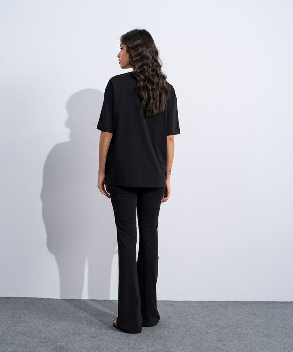 Stretchy Flared Trousers