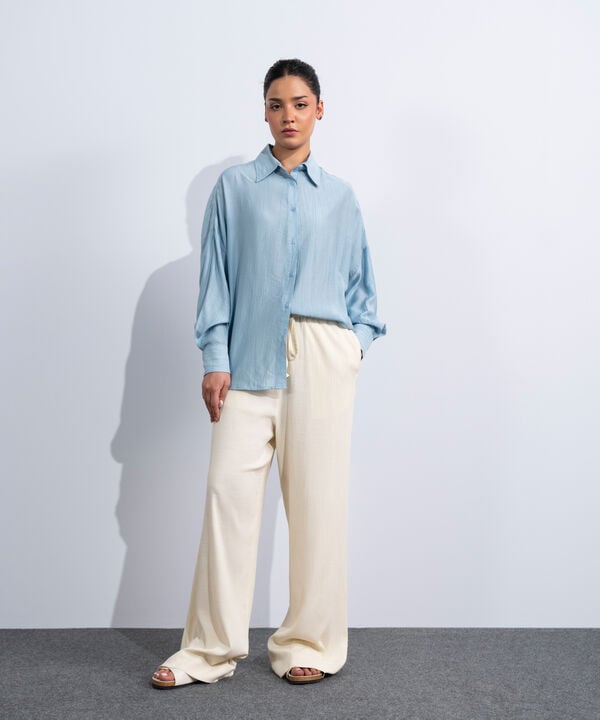 Pull-On Seersucker Trousers