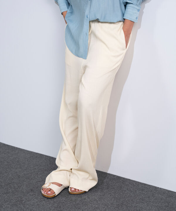 Pull-On Seersucker Trousers