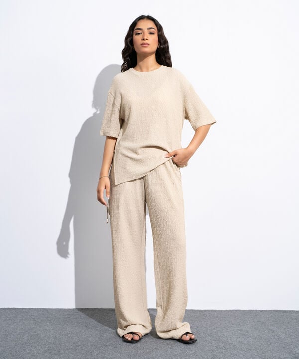 Pull-On Trousers With Tie Detail