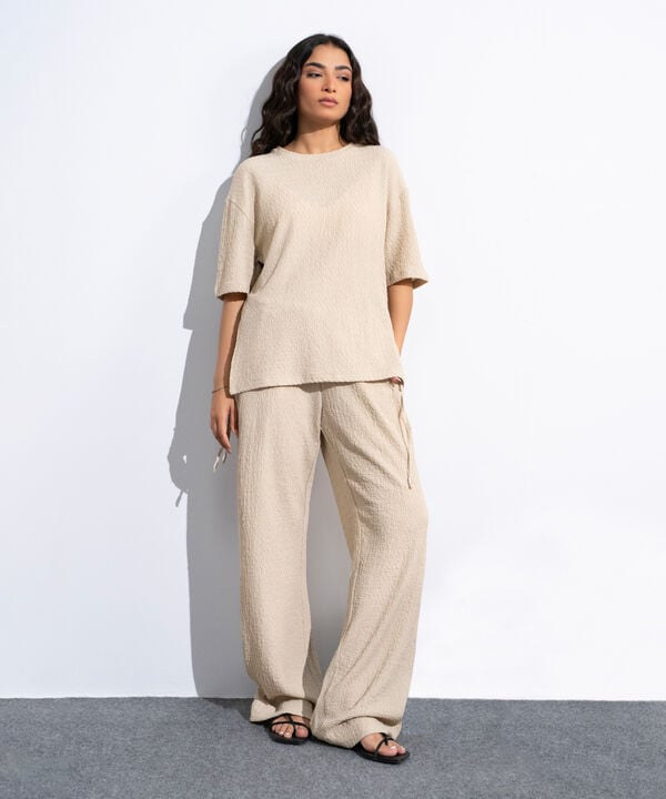 Pull-On Trousers With Tie Detail