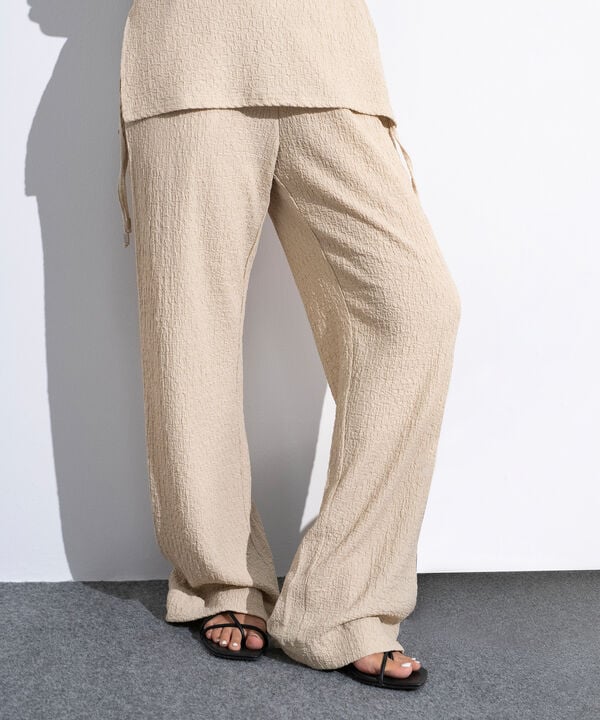 Pull-On Trousers With Tie Detail