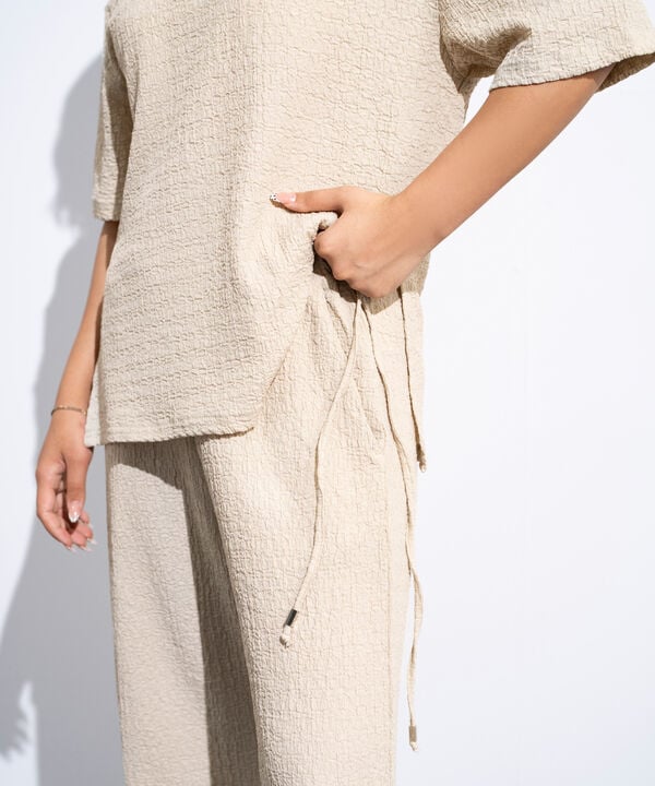 Pull-On Trousers With Tie Detail