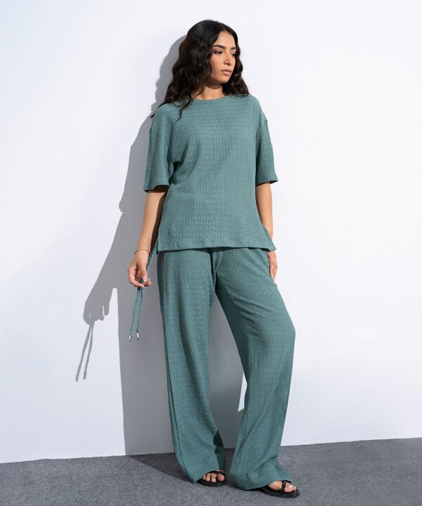 Pull-On Trousers With Tie Detail