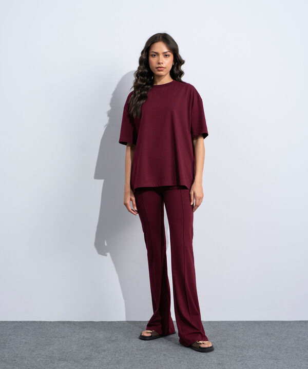 Stretchy Flared Trousers