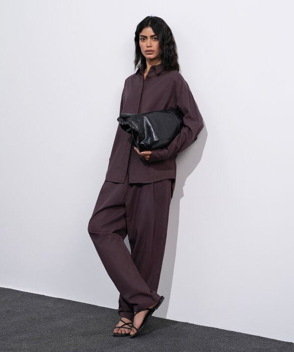 Linen Blend Slouchy Trousers