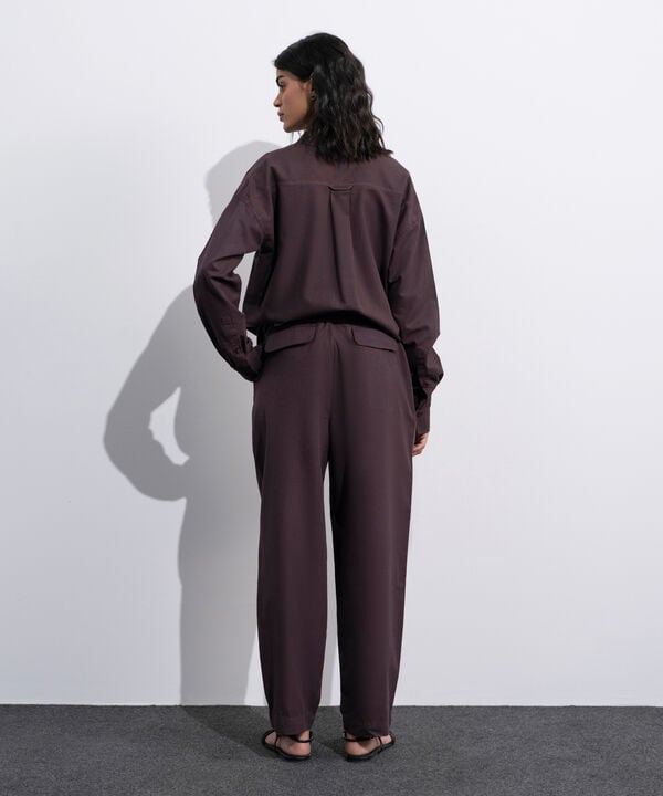 Linen Blend Slouchy Trousers