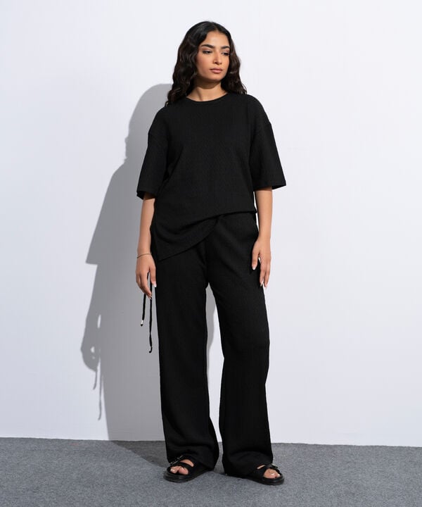 Pull-On Trousers With Tie Detail