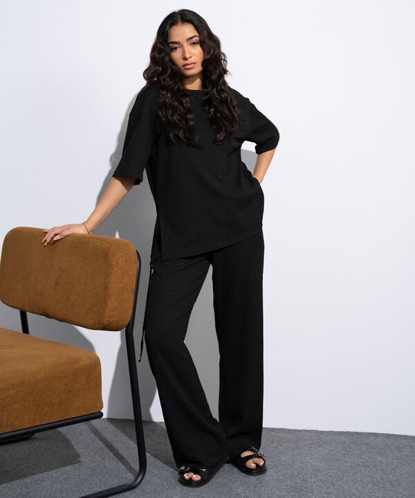 Pull-On Trousers With Tie Detail