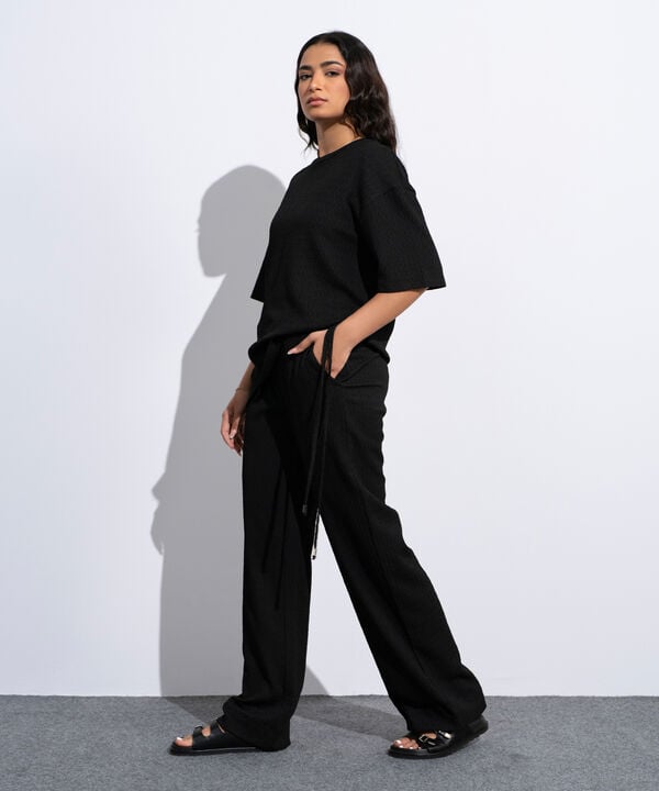 Pull-On Trousers With Tie Detail