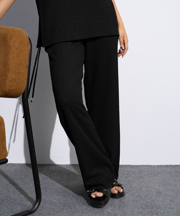 Pull-On Trousers With Tie Detail