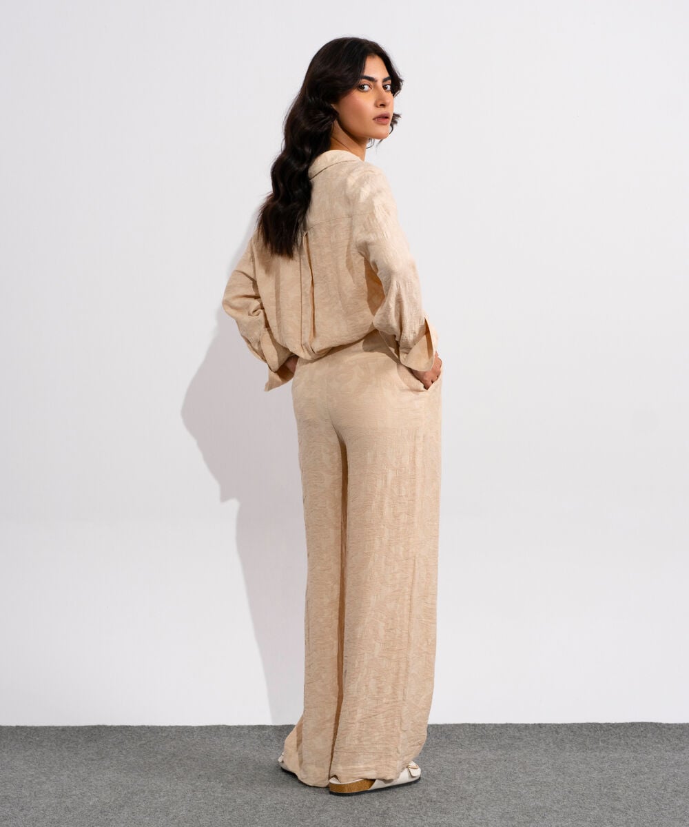 Textured Pleated Trousers WBTMV0826001