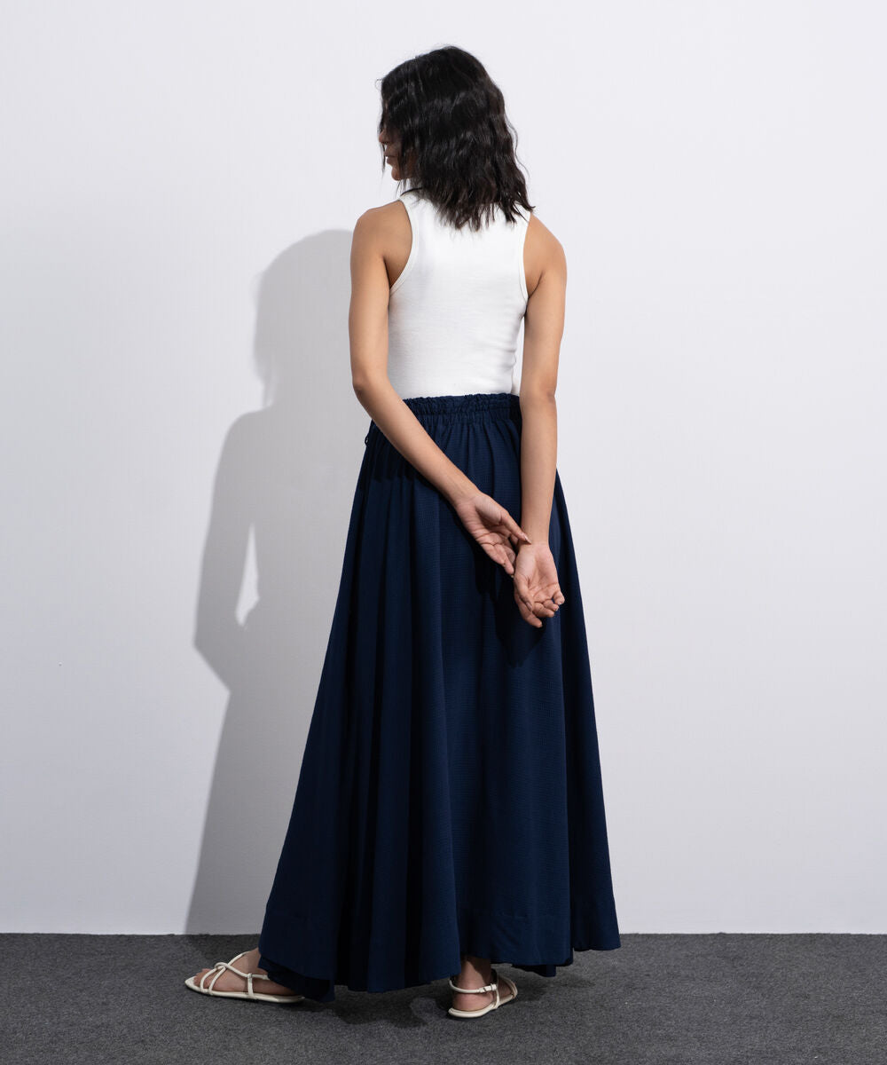 Smocked Skirt With Tie Detail WBTMV0826002