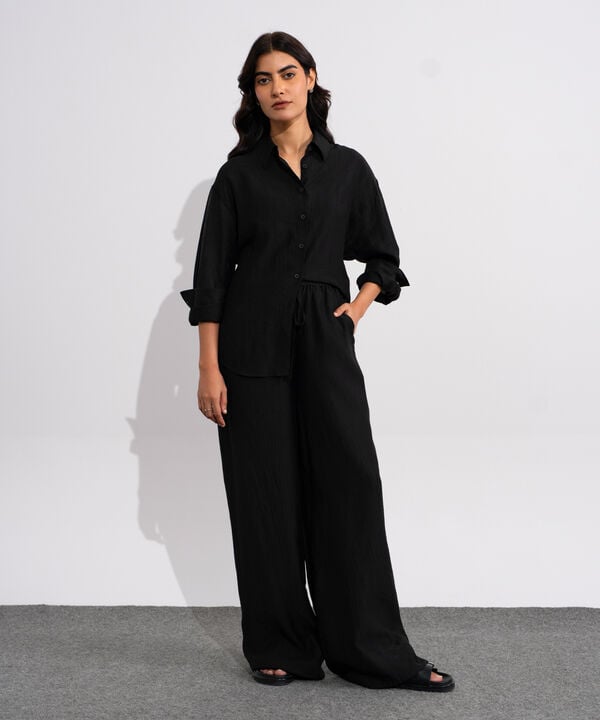 Textured Pull-On Trousers