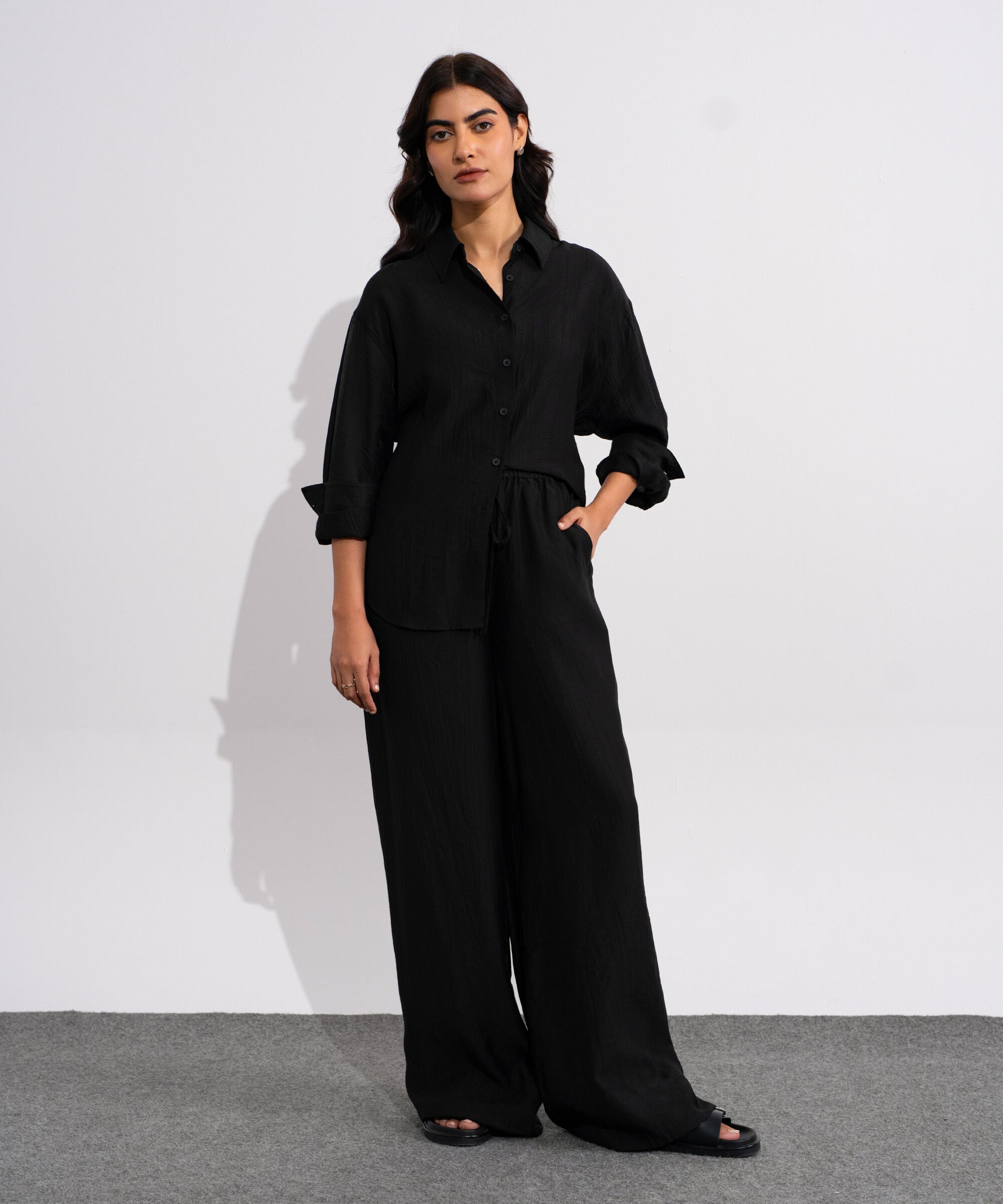 Textured Pull-On Trousers WBTMV0826003