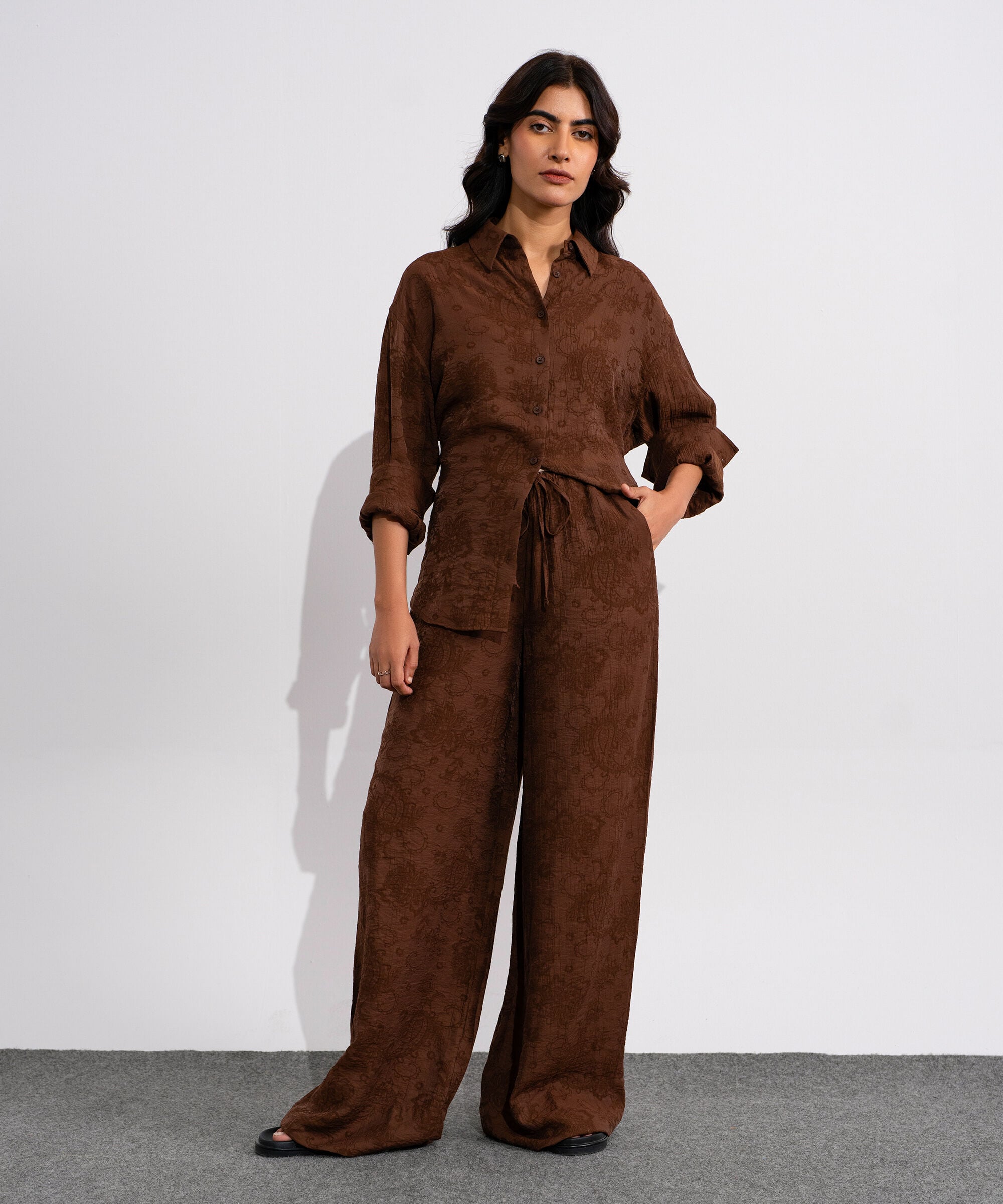 Textured Pull-On Trousers WBTMV0826005