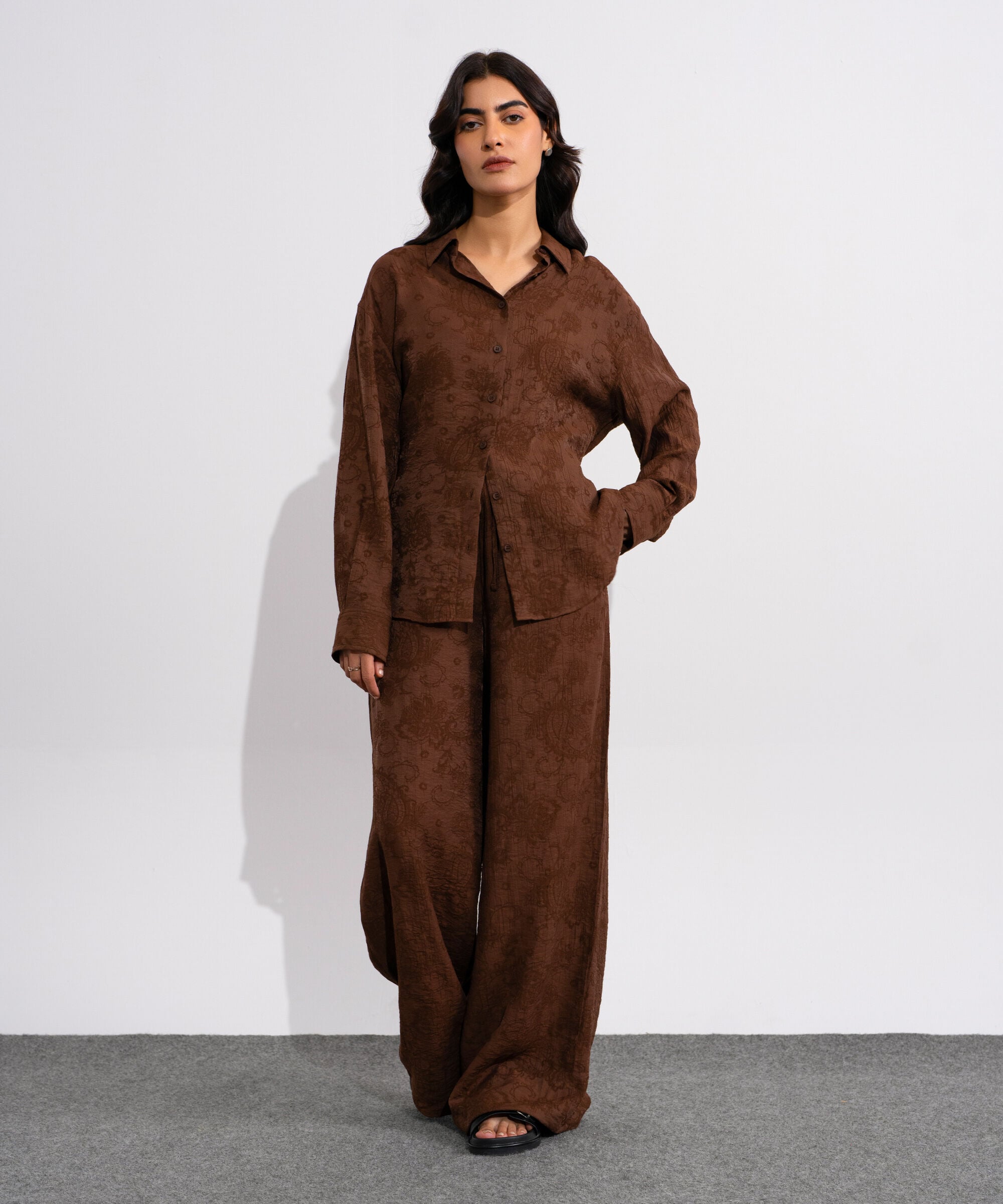 Textured Pull-On Trousers WBTMV0826005