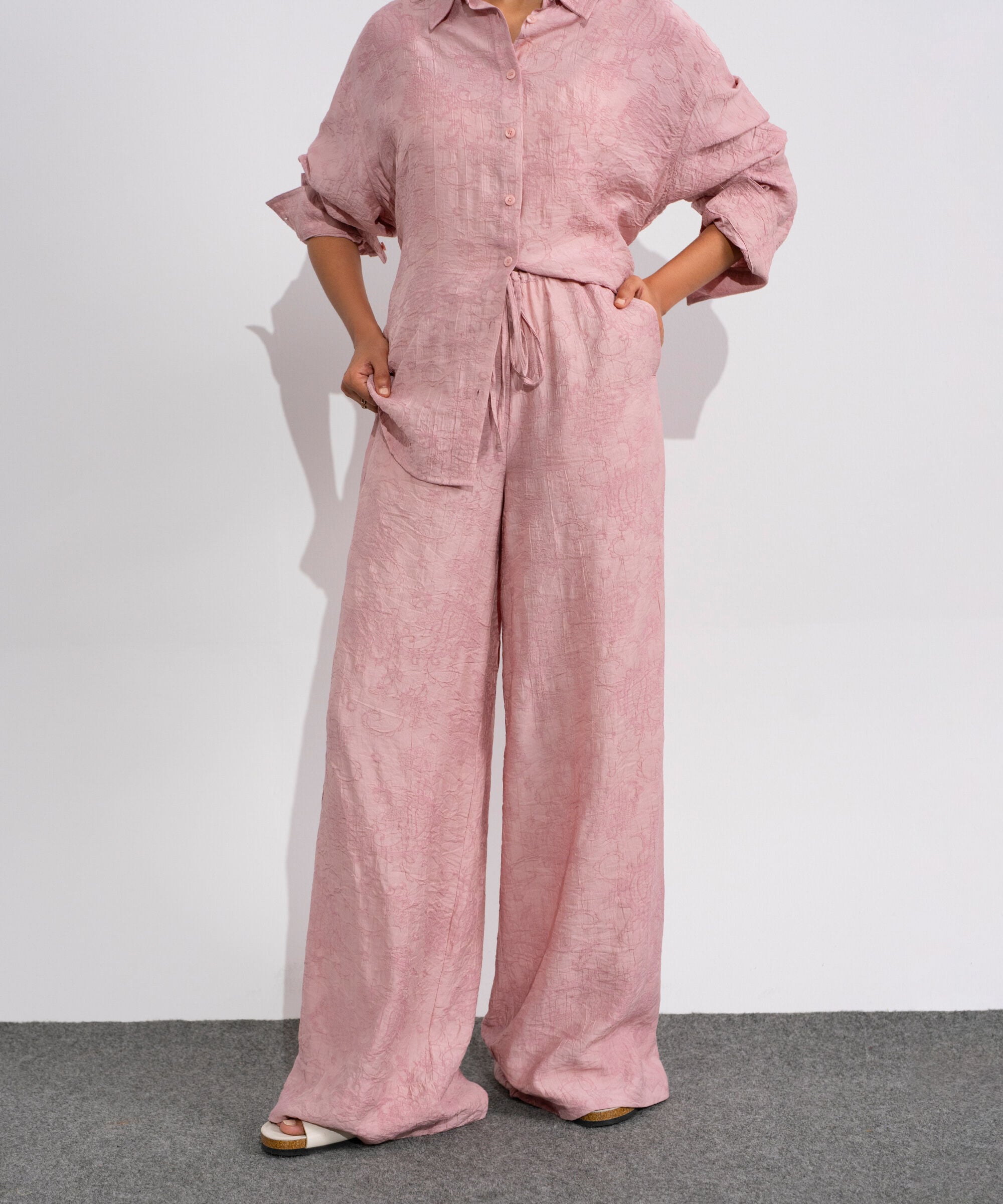 Textured Pull-On Trousers WBTMV0826006