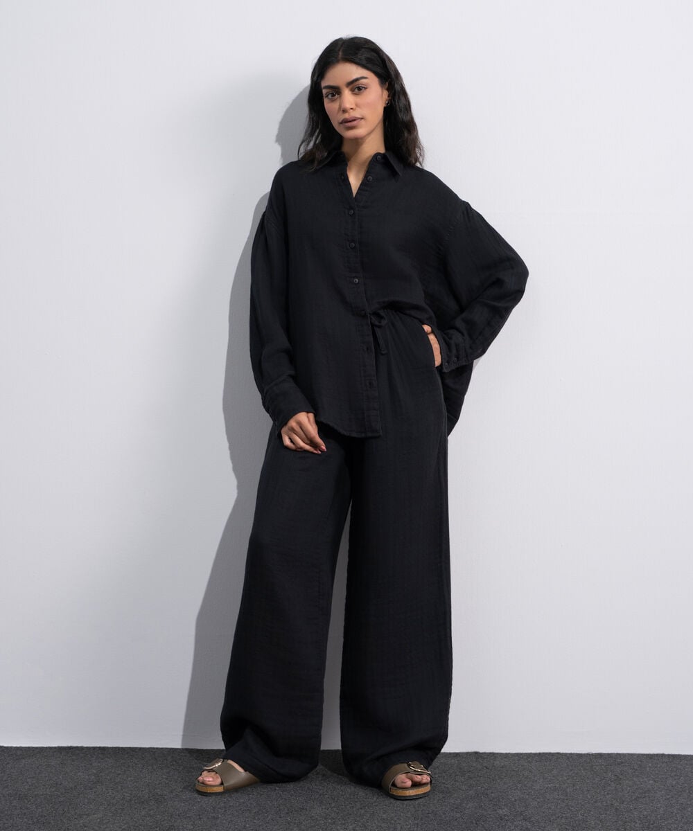 Pleated Muslin Trousers WBTMV0826007