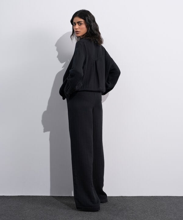 Pleated Muslin Trousers