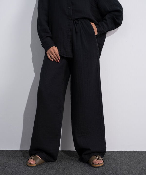 Pleated Muslin Trousers