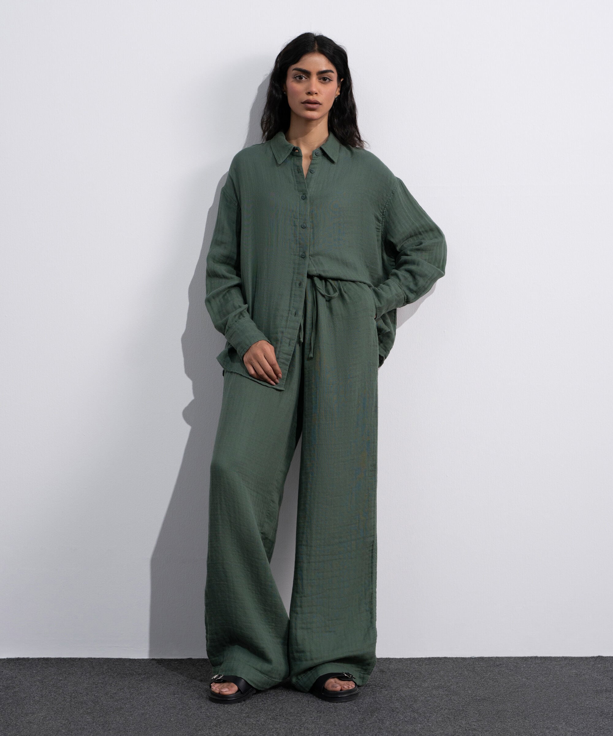 Pleated Muslin Trousers WBTMV0826008