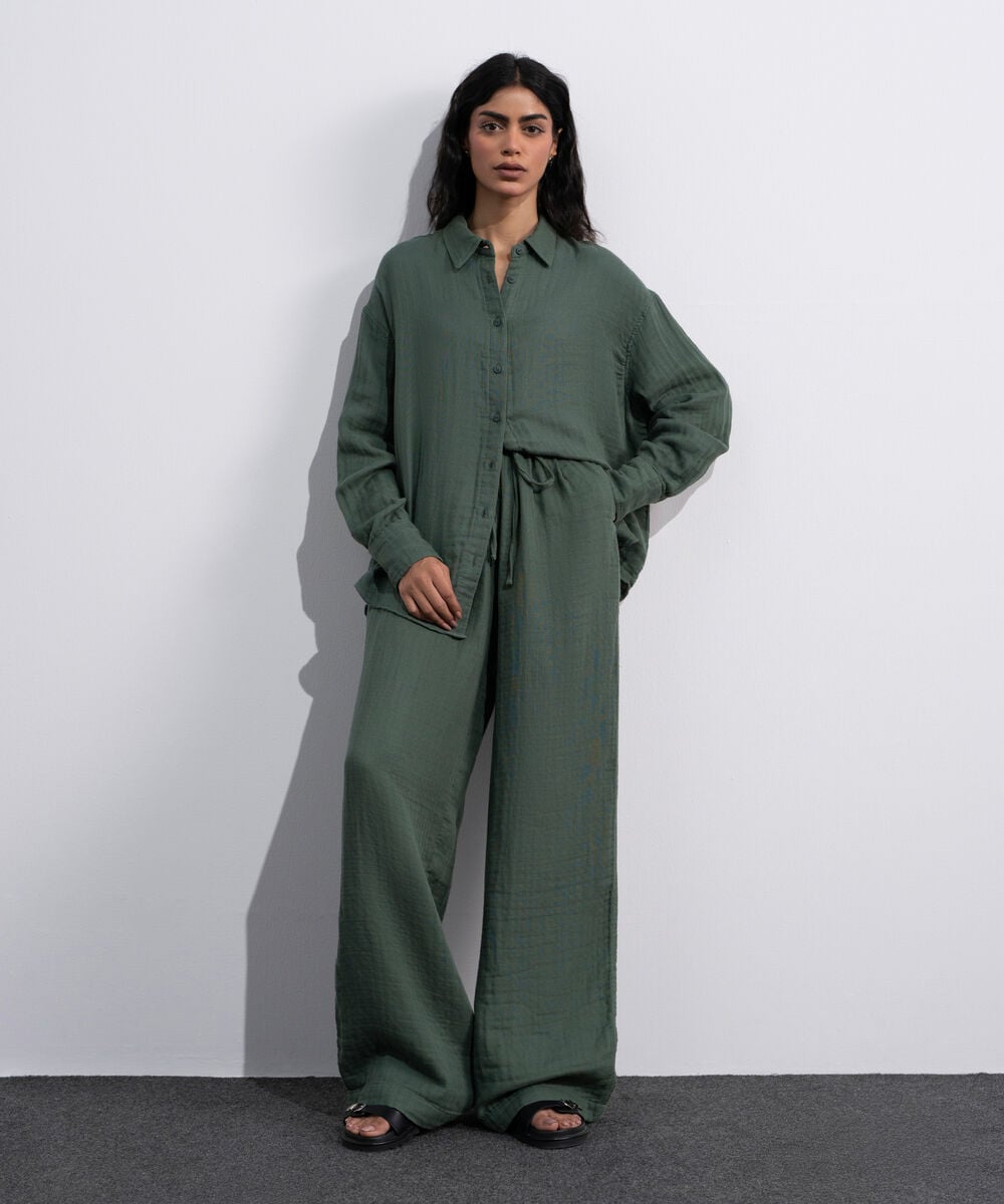 Pleated Muslin Trousers WBTMV0826008