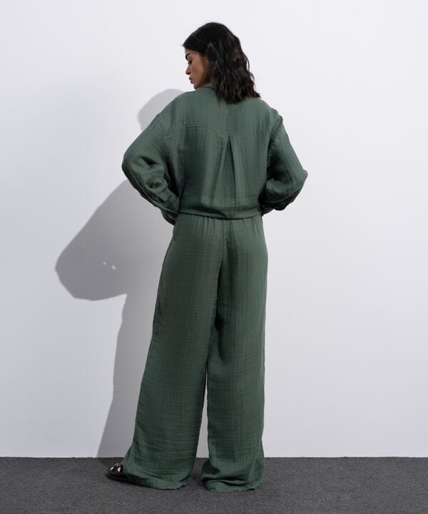 Pleated Muslin Trousers