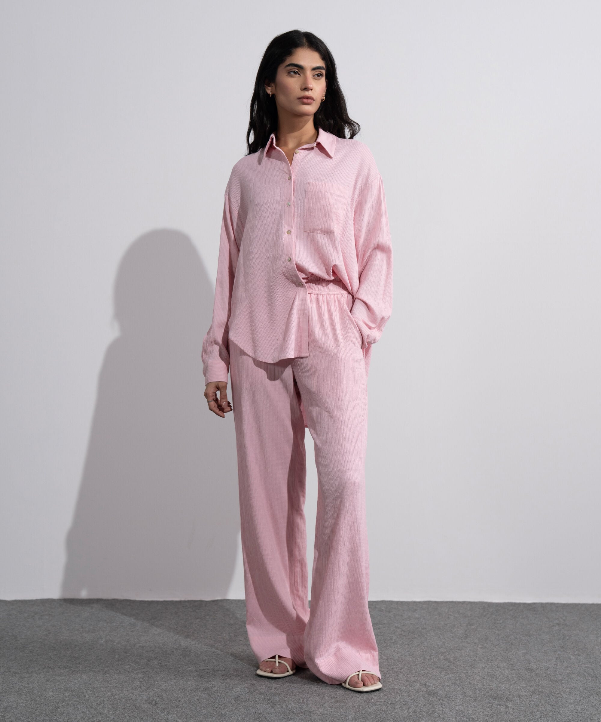 Seersucker Pull-On Trousers WBTMV0826013